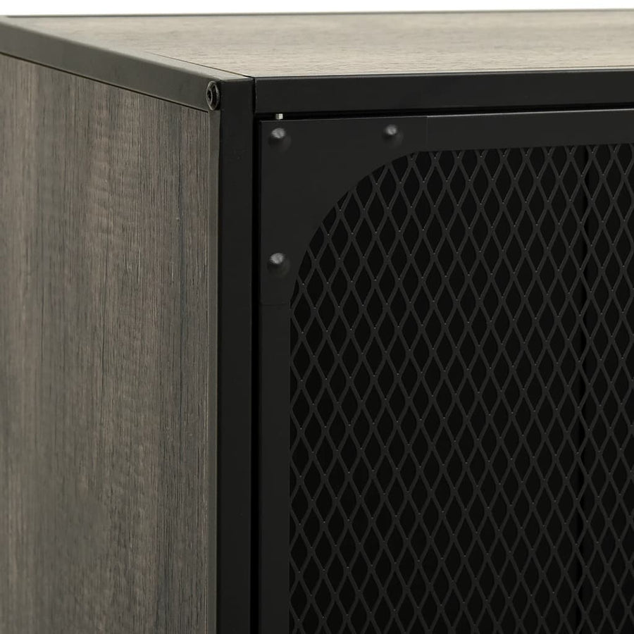 Tv-Meubel 05X36X47 Cm Metaal En Mdf Grijs