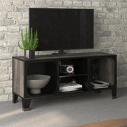 Tv-meubel 105x36x47 cm metaal MDF grijs