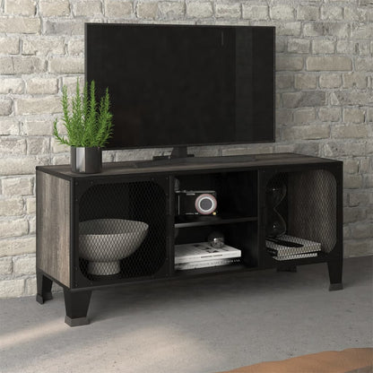 Tv-Meubel 05X36X47 Cm Metaal En Mdf Grijs