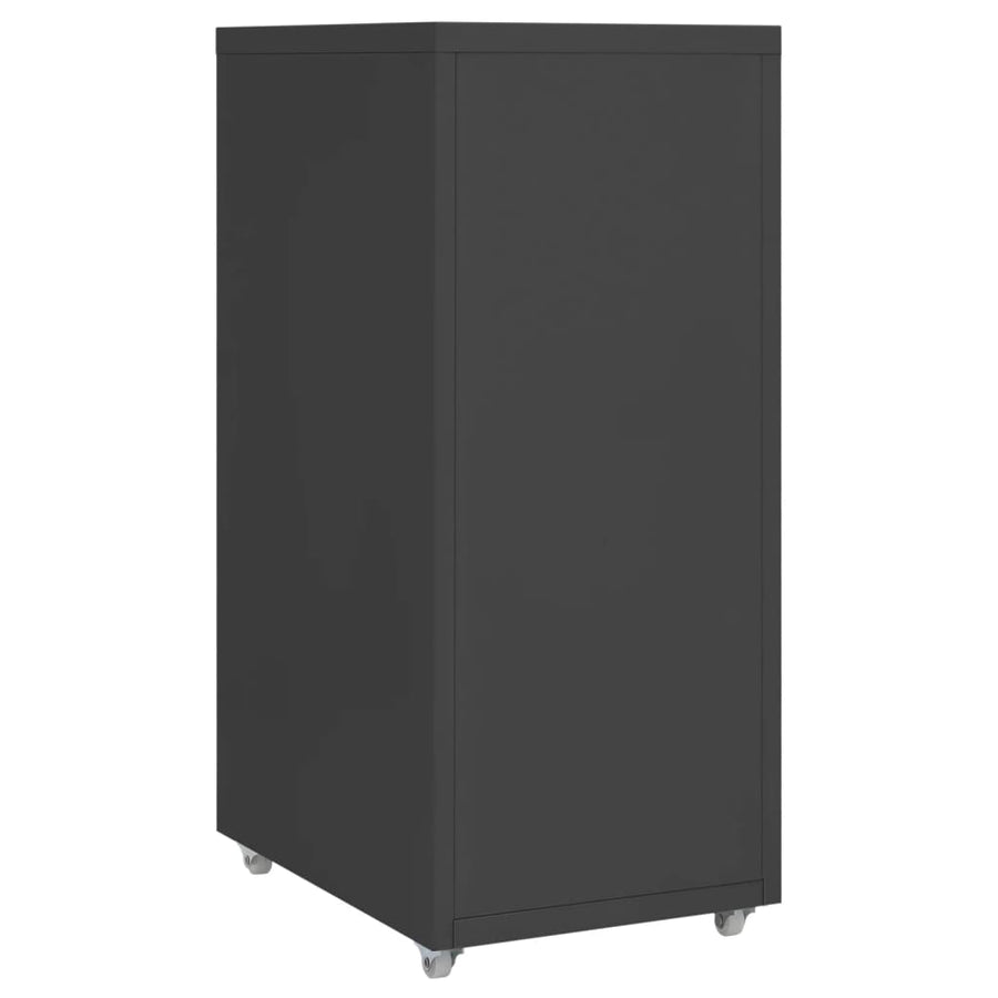 Ladeblok Verrijdbaar 28X4X69 Cm Metaal Kleurig Antraciet 5 lades