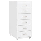 Mobile drawer unit 28x41x69 cm metal white