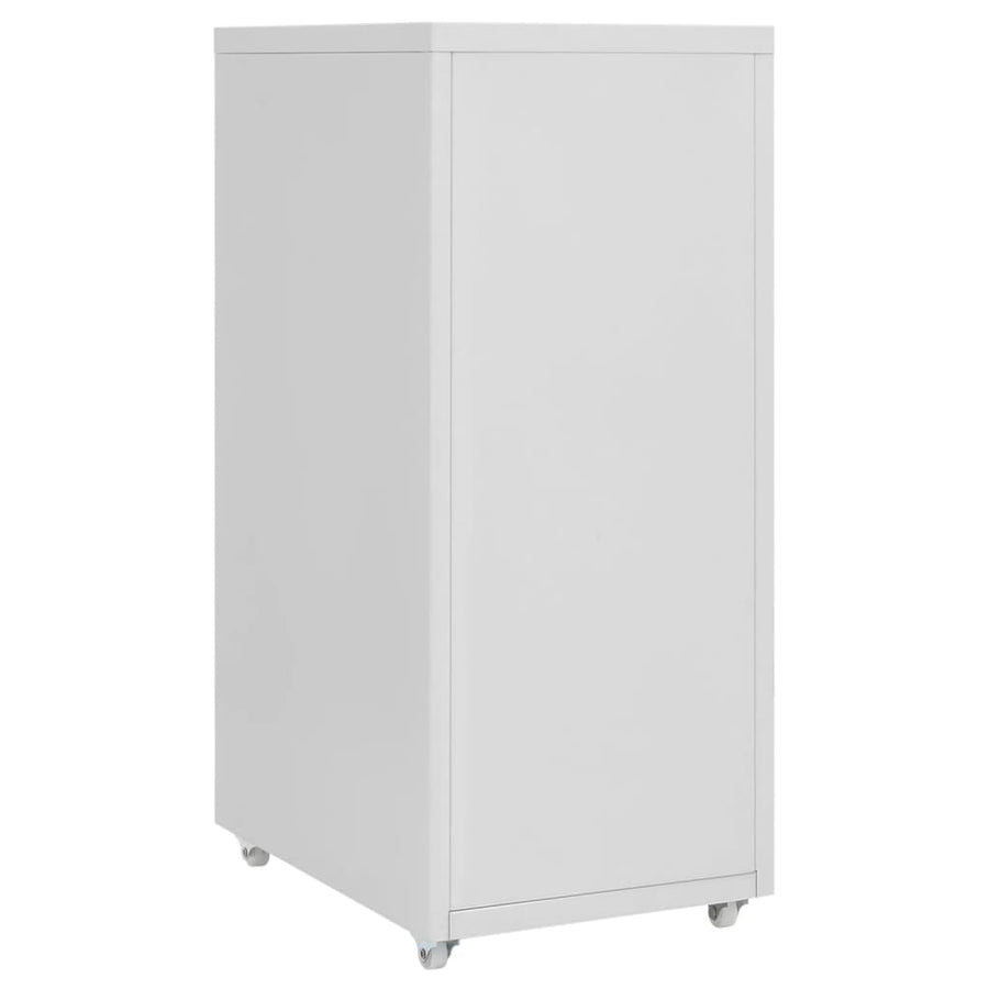 Ladeblok Verrijdbaar 28X4X69 Cm Metaal Grijs 6 lades