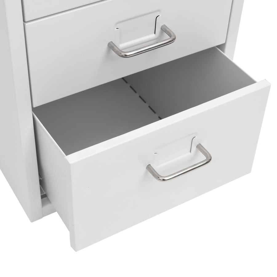 Ladeblok Verrijdbaar 28X4X69 Cm Metaal Grijs 6 lades