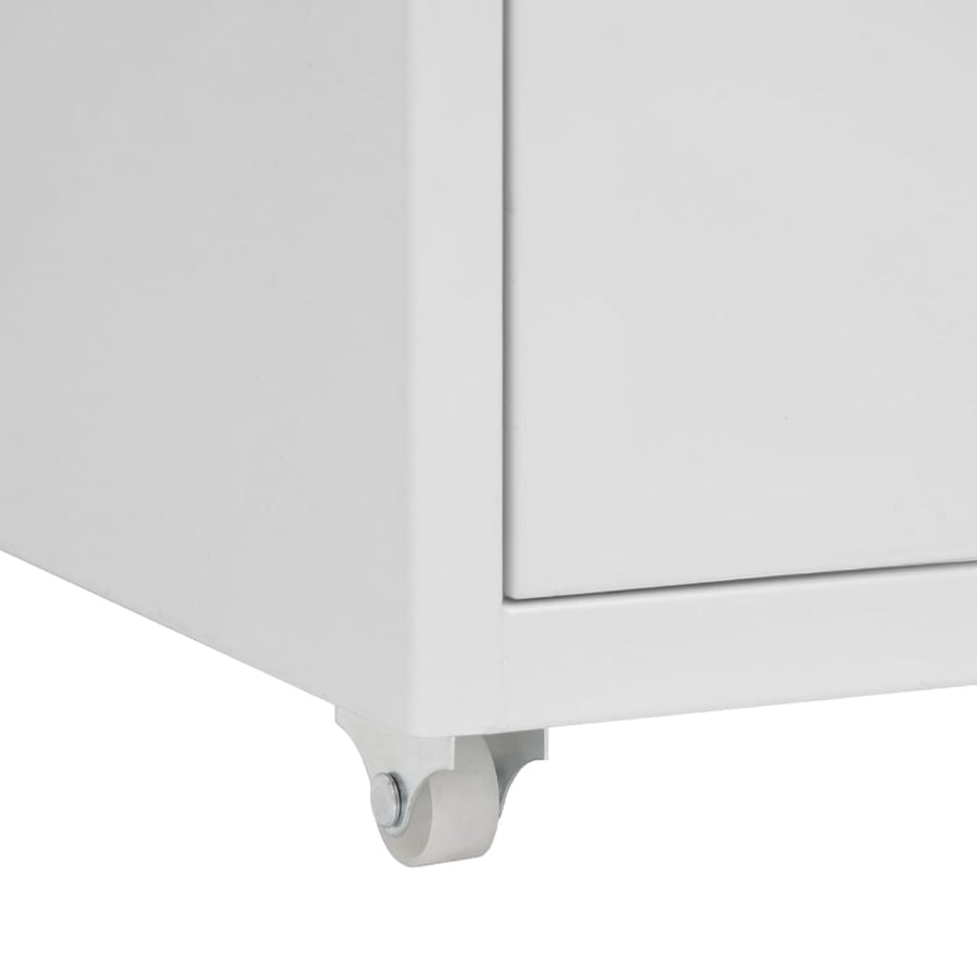 Ladeblok Verrijdbaar 28X4X69 Cm Metaal Grijs 6 lades