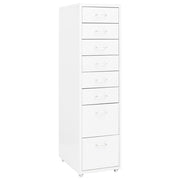 Ladeblok verrijdbaar 28x41x109 cm metaal wit