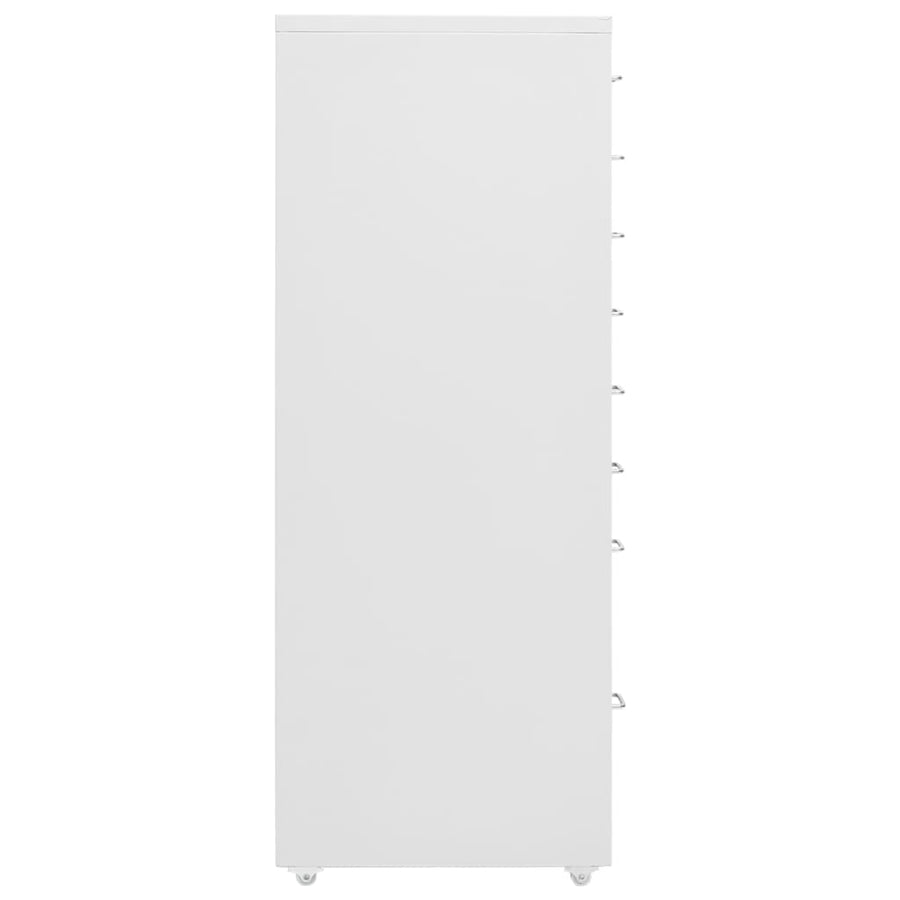Ladeblok Verrijdbaar 28X4X09 Cm Metaal Grijs 8 lades