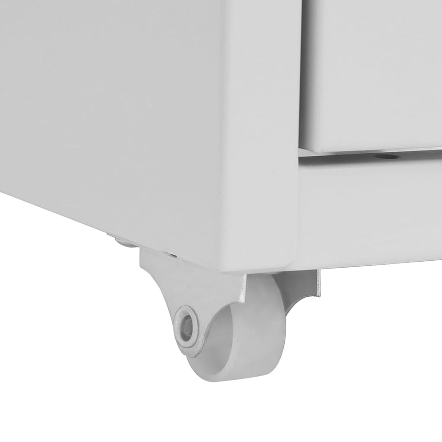 Ladeblok Verrijdbaar 28X4X09 Cm Metaal Grijs 8 lades