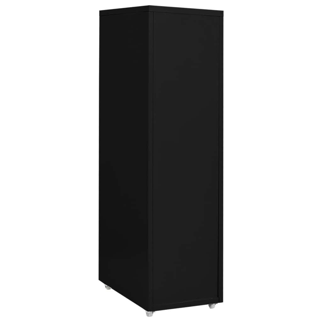 vidaXL Ladeblok verrijdbaar 30x45x59 cm staal zwart vidaXL Ladeblok verrijdbaar 30x45x59 cm staal zwart