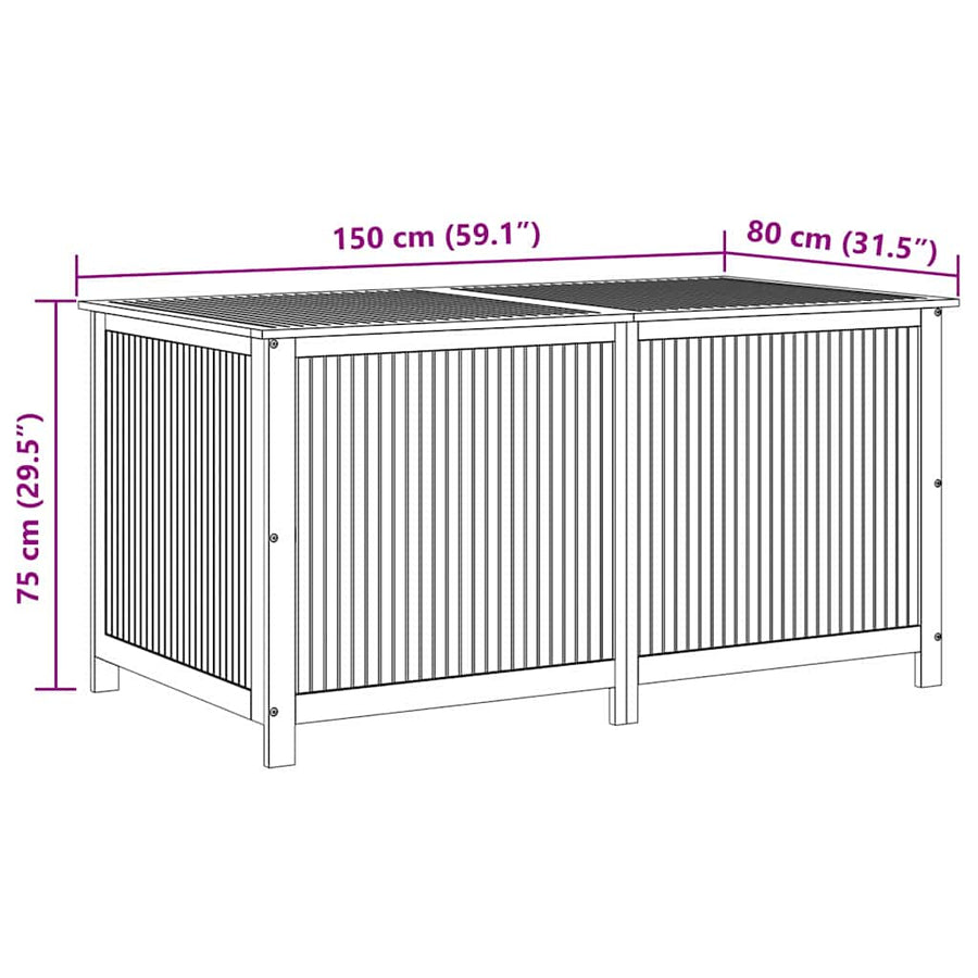 Tuinbox Massief Acaciahout 150 x 80 x 75 cm