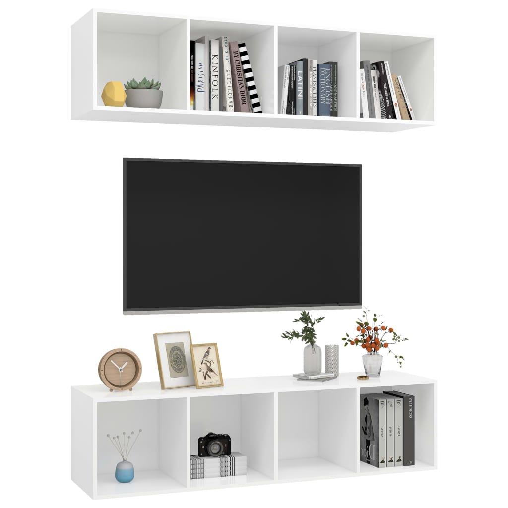 Tv-Wandmeubelen Spaanplaat Wit