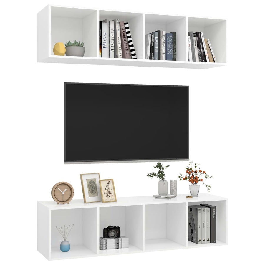 Tv-Wandmeubelen Spaanplaat Wit