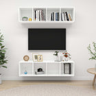 TV cabinets 2 pcs chipboard white