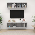 Tv-meubel 2 st spaanplaat betongrijs 37x37x142,5 cm