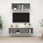 2-piece TV cabinet set chipboard concrete grey