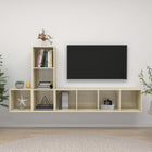3-piece TV cabinet set chipboard Sonoma oak