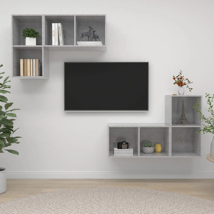 Tv-Wandmeubelen Spaanplaat Betongrijs