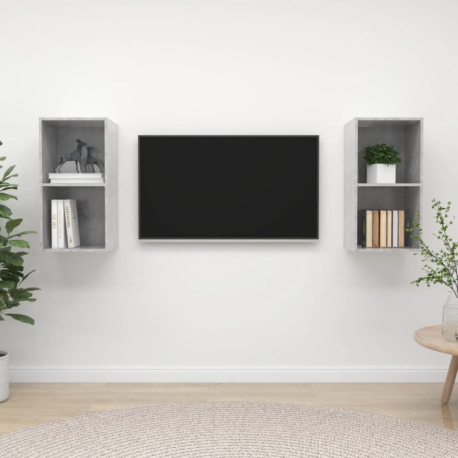 Tv-Wandmeubelen Spaanplaat Betongrijs