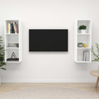 TV cabinets 2 pcs chipboard white