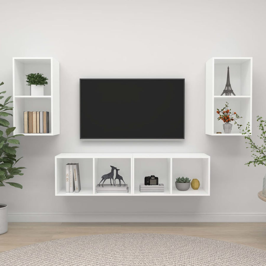 Tv-Wandmeubelen Spaanplaat Wit