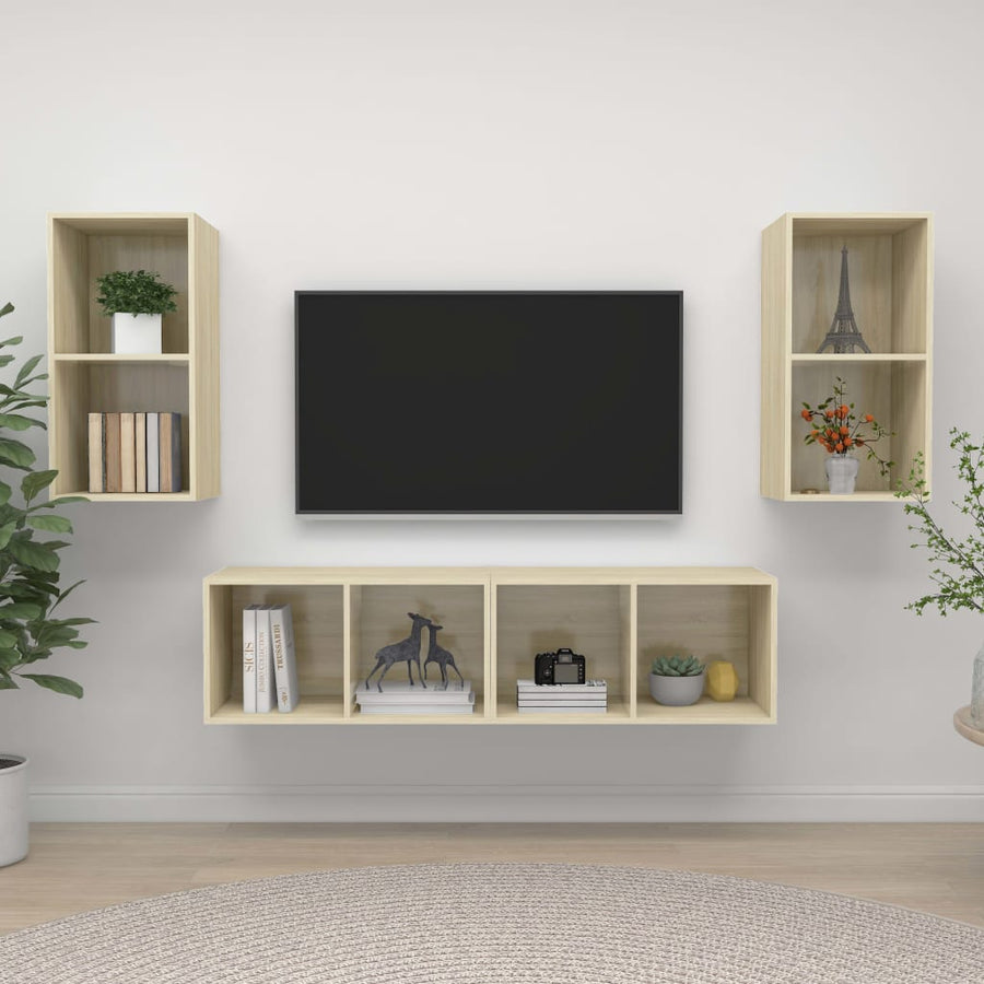 Tv-Wandmeubelen Spaanplaat Kleurig Sonoma eiken