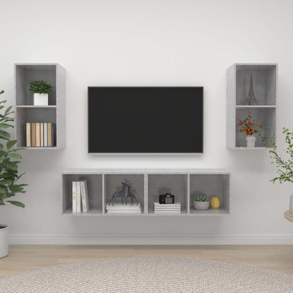 Tv-Wandmeubelen Spaanplaat Betongrijs