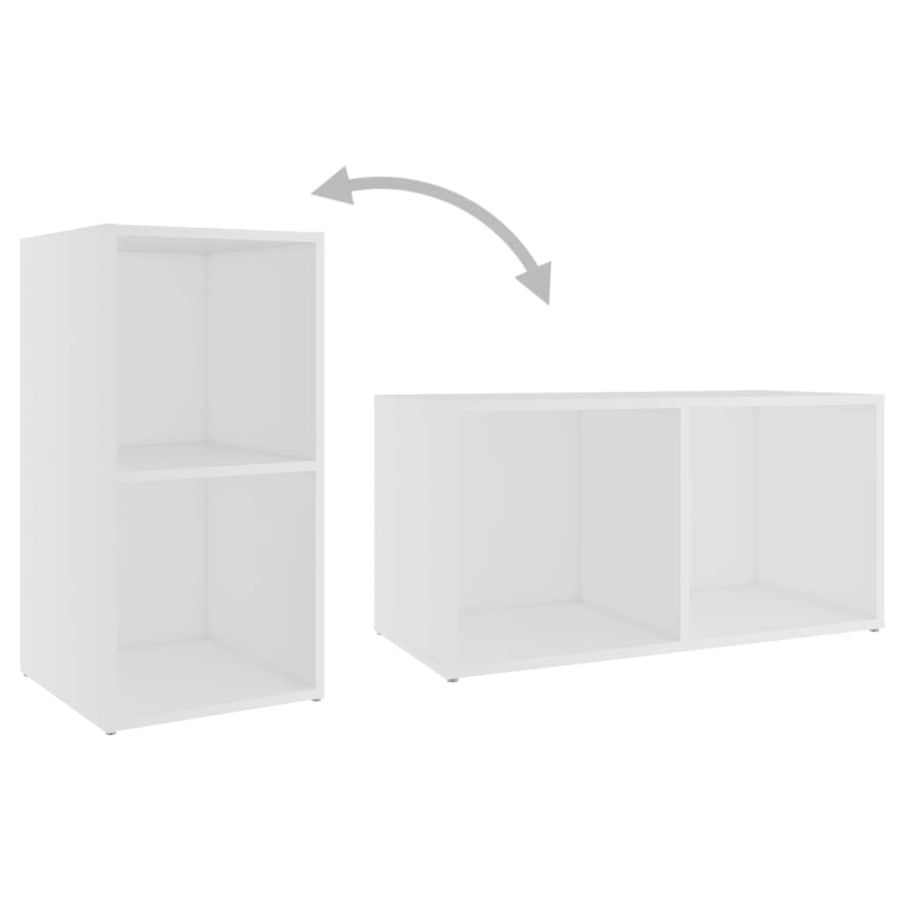 Tv-Meubelen 72X35X36,5 Cm Bewerkt Hout 72 x 35 x 36.5 cm Wit