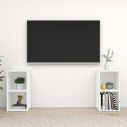 Tv-meubel 72x35x36,5 cm bewerkt hout wit