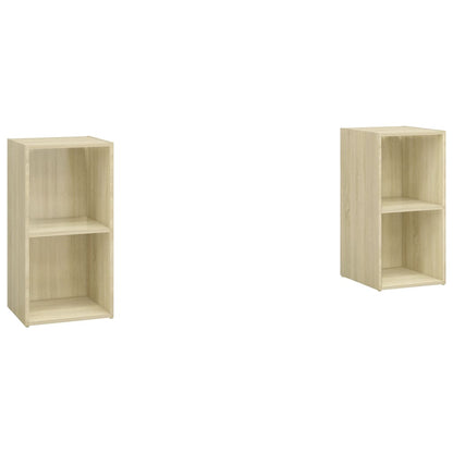 Tv-Meubelen 7X35X36,5 Cm Spaanplaat Kleurig 72 x 35 x 36.5 cm Sonoma eiken