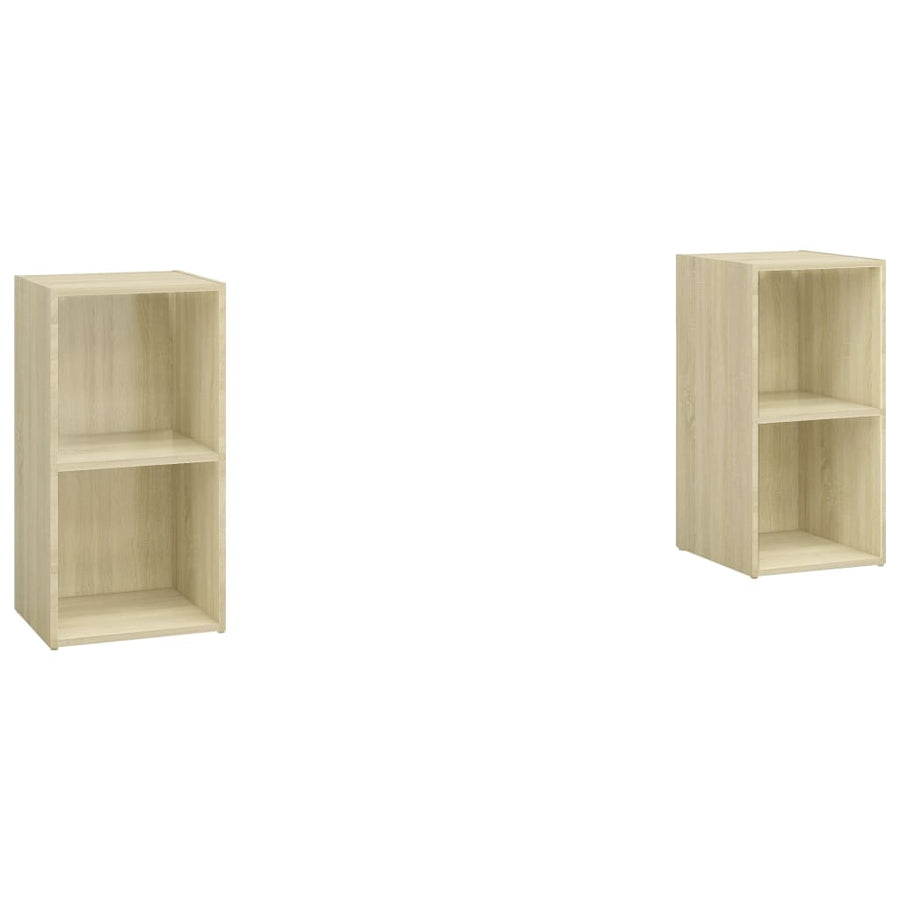 Tv-Meubelen 7X35X36,5 Cm Spaanplaat Kleurig 72 x 35 x 36.5 cm Sonoma eiken