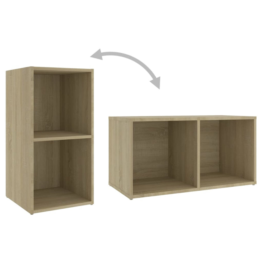Tv-Meubelen 7X35X36,5 Cm Spaanplaat Kleurig 72 x 35 x 36.5 cm Sonoma eiken
