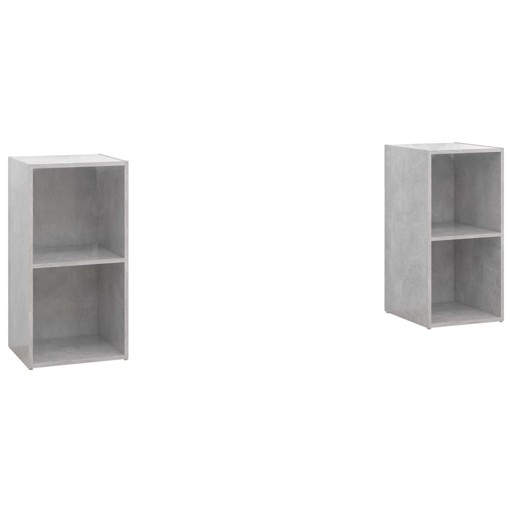 Tv-Meubelen 7X35X36,5 Cm Spaanplaat 72 x 35 x 36.5 cm Betongrijs