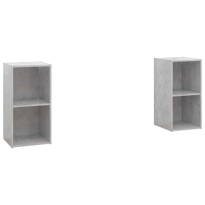 Tv-Meubelen 7X35X36,5 Cm Spaanplaat 72 x 35 x 36.5 cm Betongrijs