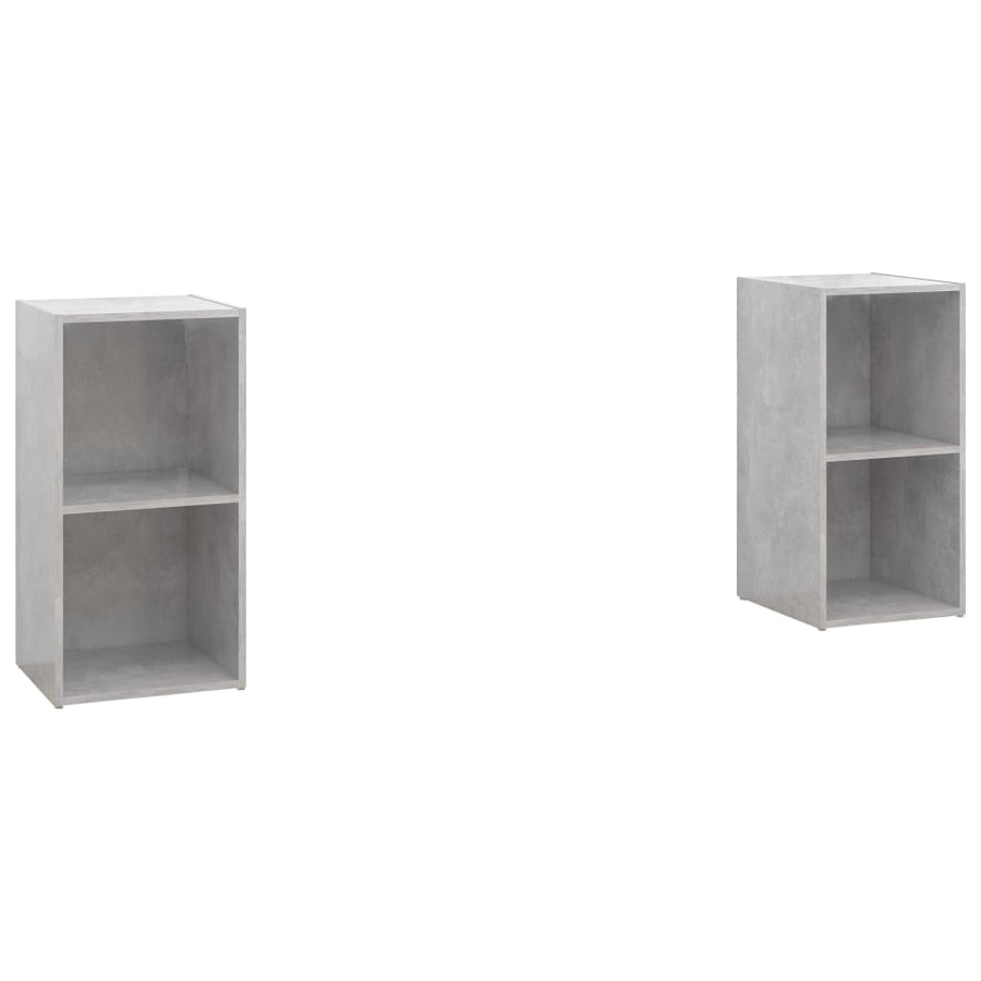 Tv-Meubelen 7X35X36,5 Cm Spaanplaat 72 x 35 x 36.5 cm Betongrijs
