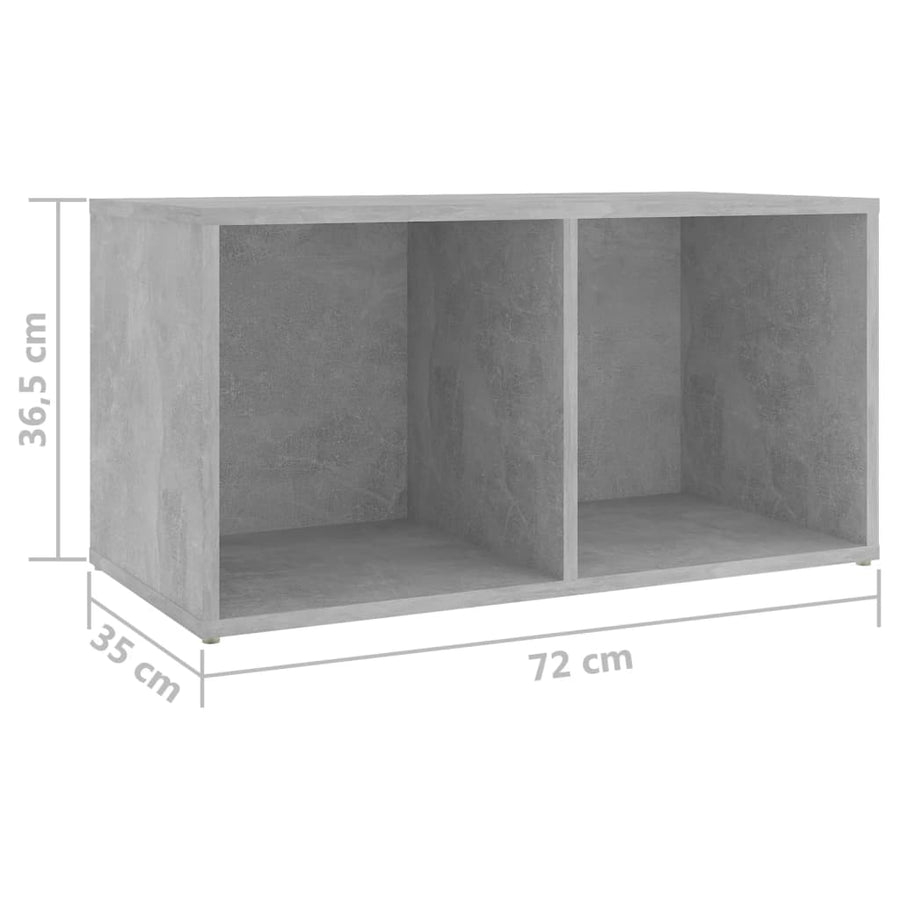 Tv-Meubelen 7X35X36,5 Cm Spaanplaat 72 x 35 x 36.5 cm Betongrijs
