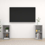 Tv-meubel 72x35x36,5 cm bewerkt hout betongrijs