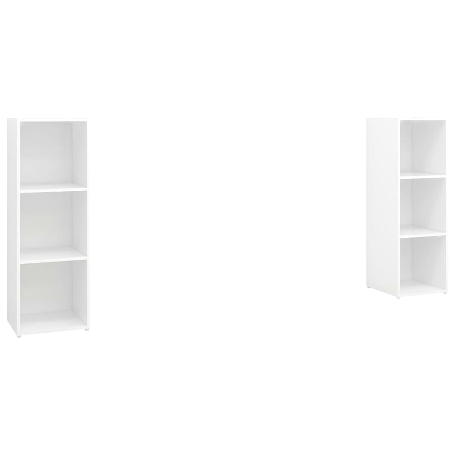 Tv-meubelen 2 st 107x35x37 cm bewerkt houtwit