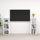 TV cabinets 2 pcs 107x35x37 cm engineered wood white
