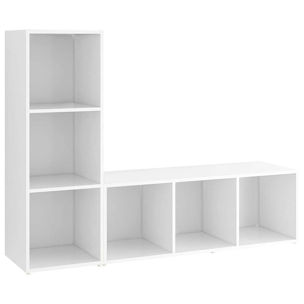 Tv-meubelen 2 st 107x35x37 cm bewerkt hout wit