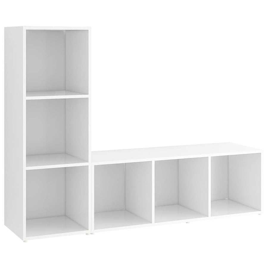 Tv-meubelen 2 st 107x35x37 cm bewerkt hout wit