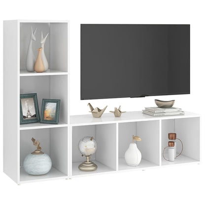 Tv-meubelen 2 st 107x35x37 cm bewerkt hout wit