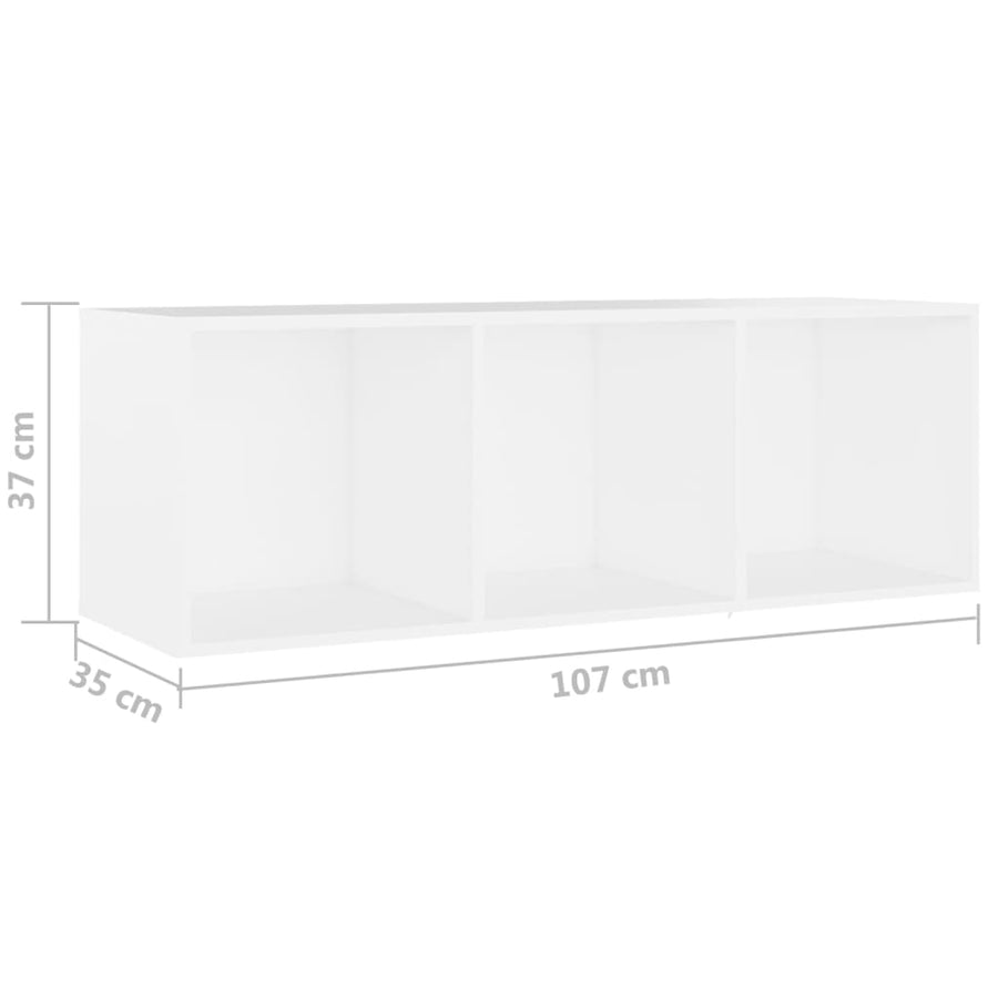 Tv-meubelen 2 st 107x35x37 cm bewerkt hout wit