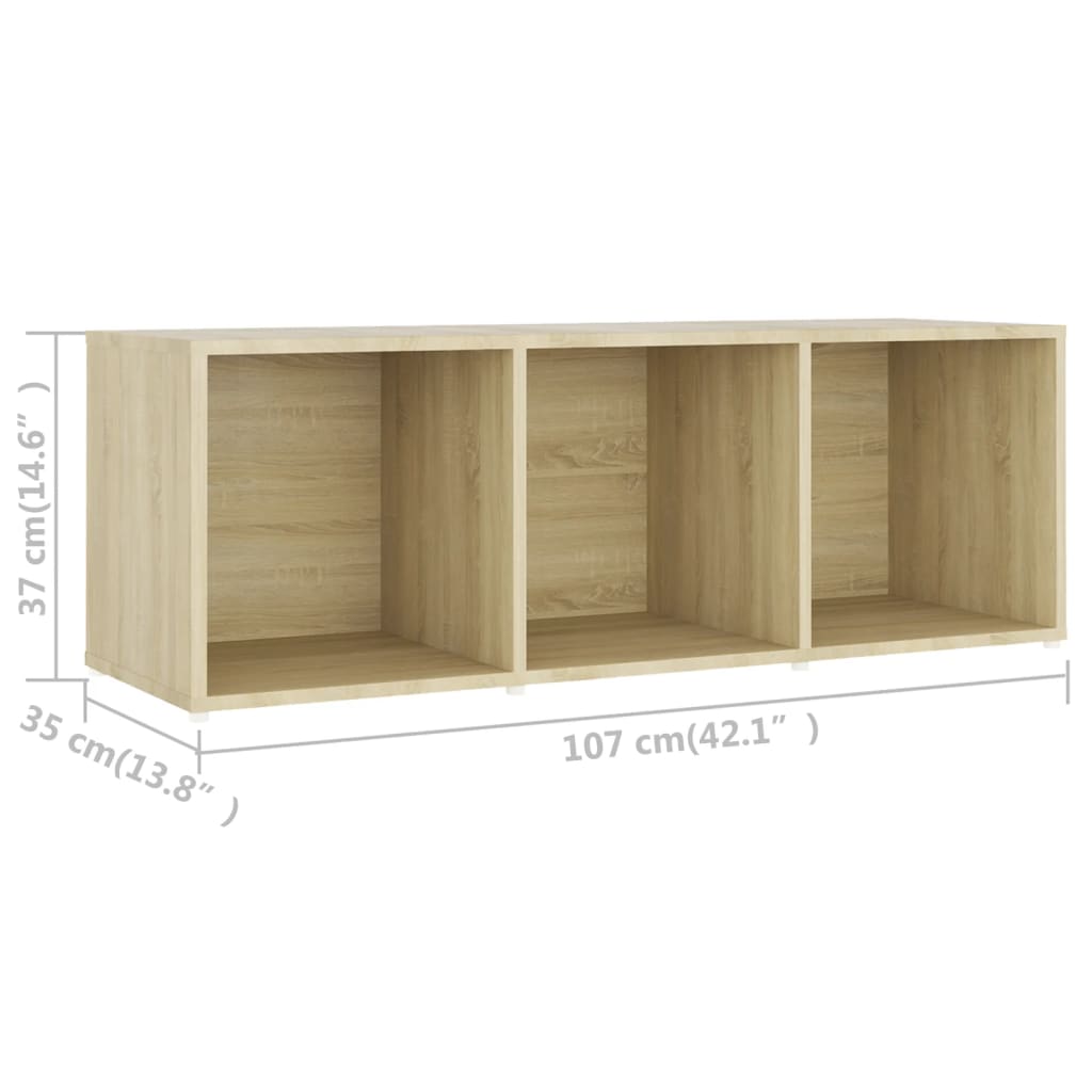 Tv-meubelen 2 st 107x35x37 cm bewerkt hout sonoma eikenkleurig