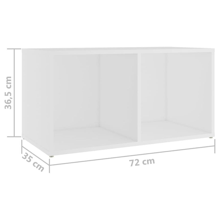 Tv-Meubelen 2 St 72X35X36,5 Cm Bewerkt Hout 72 x 35 x 36.5 cm Wit