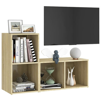 Tv-Meubelen 7X35X36,5 Cm Spaanplaat Kleurig 72 x 35 x 36.5 cm Sonoma eiken