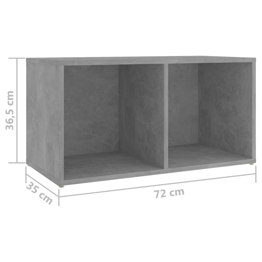 Tv-Meubelen 7X35X36,5 Cm Spaanplaat 72 x 35 x 36.5 cm Betongrijs