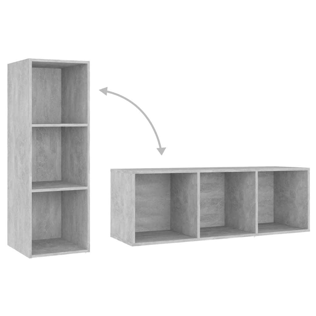 Tv-meubelen 3 st 107x35x37 cm bewerkt hout betongrij