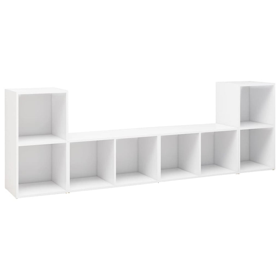 Tv-Meubelen 72X35X36,5 Cm Bewerkt Hout Wit
