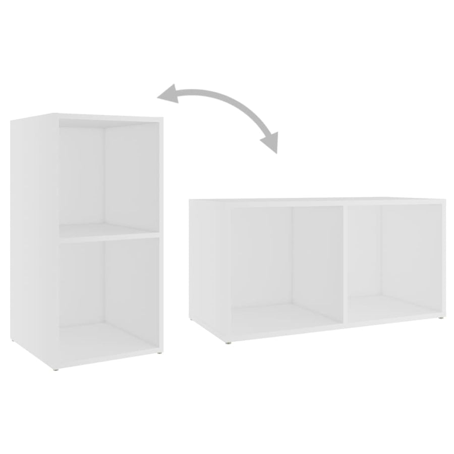 Tv-Meubelen 72X35X36,5 Cm Bewerkt Hout Wit