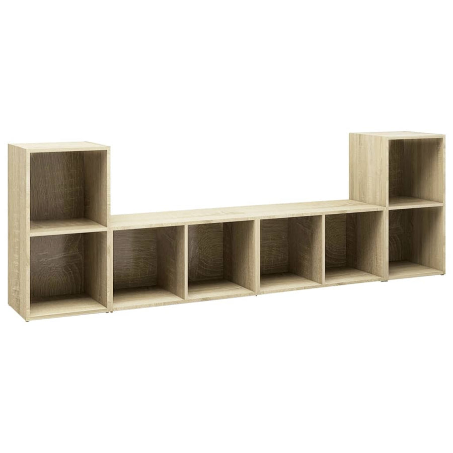 Tv-Meubelen 72X35X36,5 Cm Bewerkt Hout Kleurig Sonoma eiken