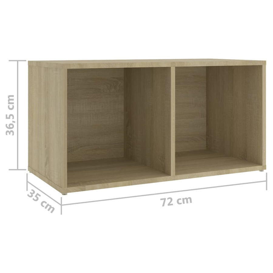 Tv-Meubelen 72X35X36,5 Cm Bewerkt Hout Kleurig Sonoma eiken